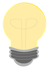 Image showing Light Bulb vector color illustration.