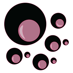 Image showing A purple pupil vector or color illustration