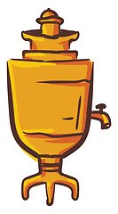 Image showing Clipart of brown-colored samovar vector or color illustration