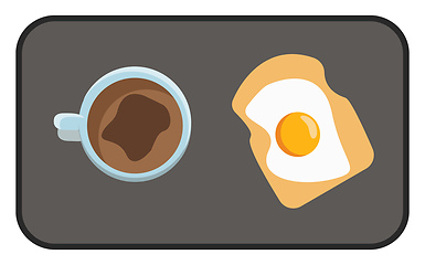 Image showing A breakfast tray vector or color illustration