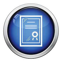 Image showing Certificate under glass icon