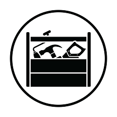 Image showing Retro tool box icon