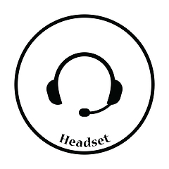 Image showing Headset icon Vector illustration