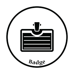 Image showing Icon of Badge with clip