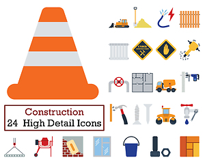 Image showing Set of 24 Construction Icons