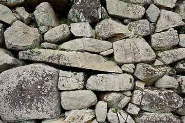 Image showing Stone rock wall