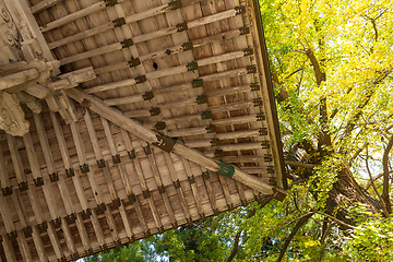 Image showing Traditional japanese temple and tree