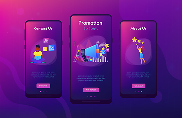 Image showing Promotion strategy app interface template.