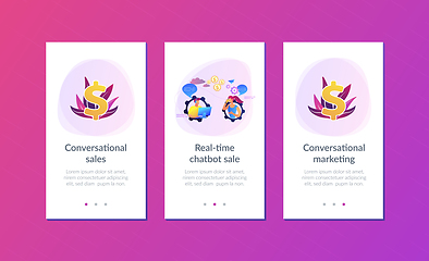 Image showing Conversational sales app interface template.