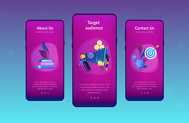 Image showing Target group app interface template.