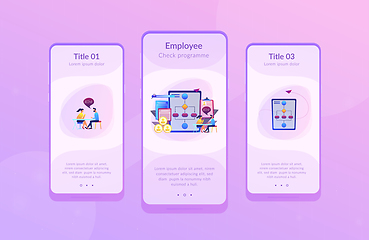Image showing Employee assessment software app interface template.
