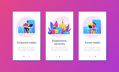 Image showing Corporate ladder app interface template.
