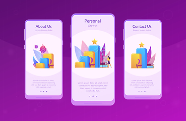 Image showing On the way to success app interface template.