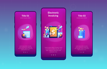 Image showing E-invoicing app interface template.