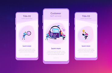 Image showing Customer self-service app interface template.