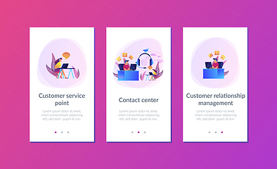 Image showing Contact center app interface template.