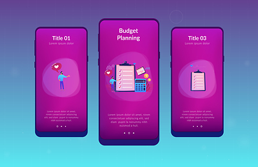Image showing Budget planning app interface template.