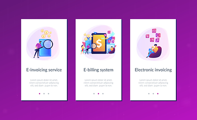 Image showing E-invoicing app interface template.