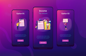 Image showing Tax form app interface template.