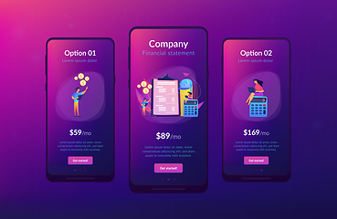 Image showing Income statement app interface template.