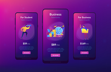 Image showing Business opportunity app interface template.