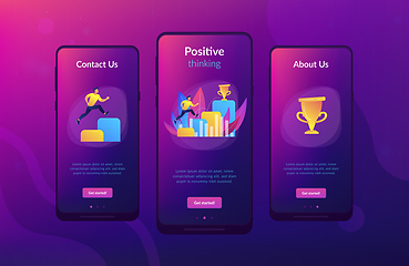 Image showing On the way to success app interface template.