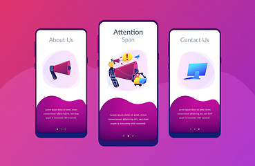 Image showing Draw attention app interface template.