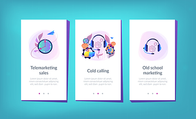 Image showing Cold calling app interface template.