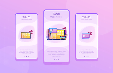 Image showing Social media dashboard app interface template.