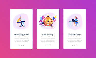 Image showing Goals and objectives app interface template.