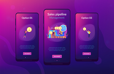 Image showing Sales funnel management app interface template.