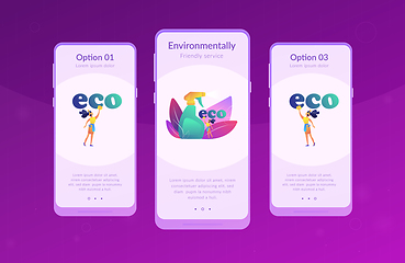 Image showing Green cleaning app interface template.
