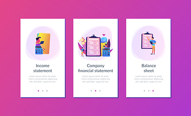 Image showing Income statement app interface template.