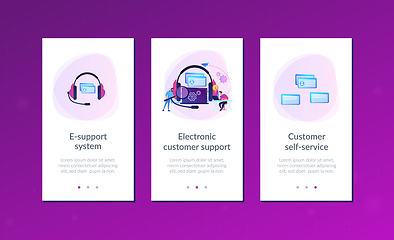 Image showing Customer self-service app interface template.