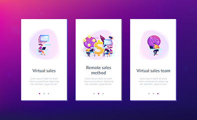 Image showing Virtual sales app interface template.