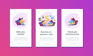 Image showing Business-to-business sales app interface template.