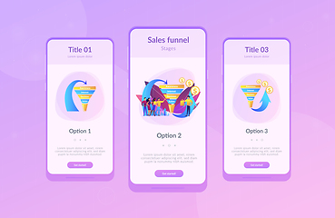 Image showing Sales funnel management app interface template.