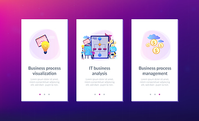 Image showing Business process management app interface template.