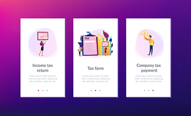 Image showing Tax form app interface template.
