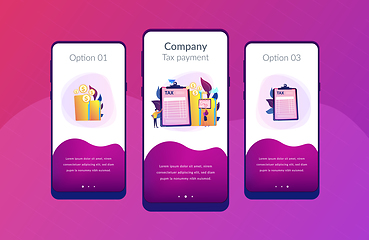 Image showing Tax form app interface template.