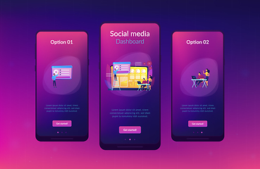 Image showing Social media dashboard app interface template.