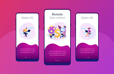 Image showing Virtual sales app interface template.