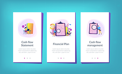 Image showing Cash flow statement app interface template.