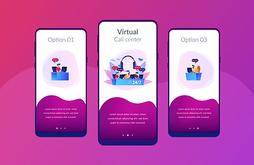 Image showing Call center app interface template.