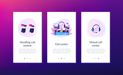 Image showing Call center app interface template.