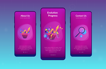 Image showing Business growth app interface template.