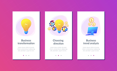 Image showing Business trend analysis app interface template.