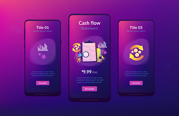 Image showing Cash flow statement app interface template.