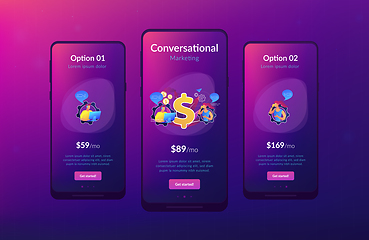 Image showing Conversational sales app interface template.