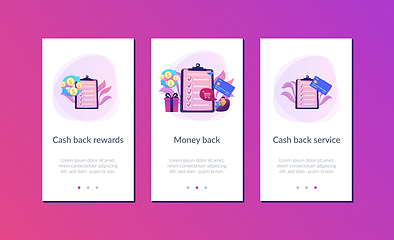 Image showing Cash back app interface template.